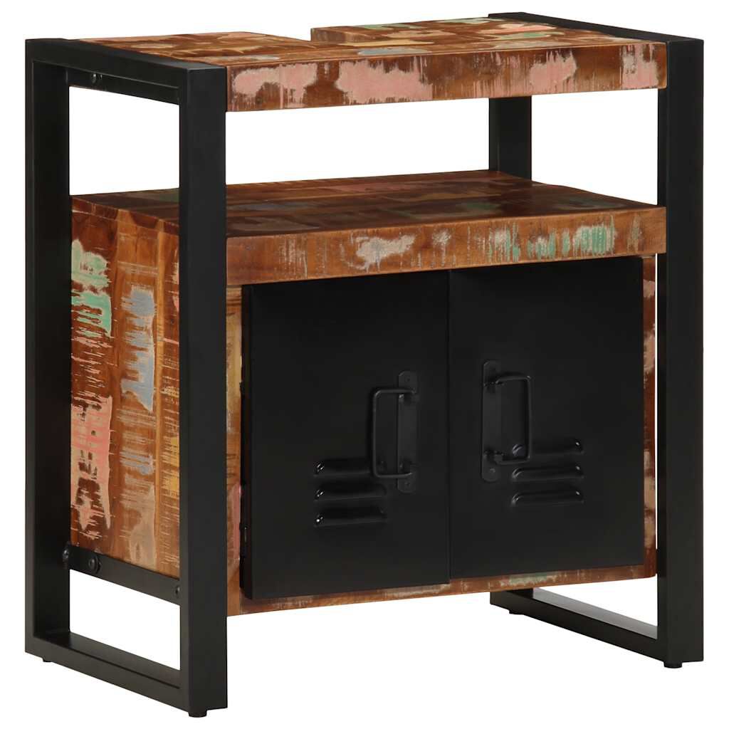 vidaXL ντουλάπι νιπτήρα μπάνιου 55x35x60 cm στερεό ξύλο αναγεννημένο