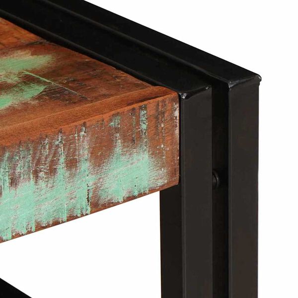 vidaXL Ράφι μπάνιου με ράφι 60 x 50 x 23 εκ Στερεό ξύλο μάγκο, σίδηρος