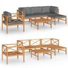 vidaXL &Sigma;&alpha;&lambda;ό&nu;&iota; &Kappa;ή&pi;&omicron;&upsilon; &Sigma;&epsilon;&tau; 6 &Tau;&epsilon;&mu;&alpha;&chi;ί&omega;&nu; &Mu;&alpha;&sigma;ί&phi; &Xi;ύ&lambda;&omicron; Teak &mu;&epsilon; &Gamma;&kappa;&rho;&iota; &Mu;&alpha;&xi;&iota;&lambda;ά&rho;&iota;&alpha;