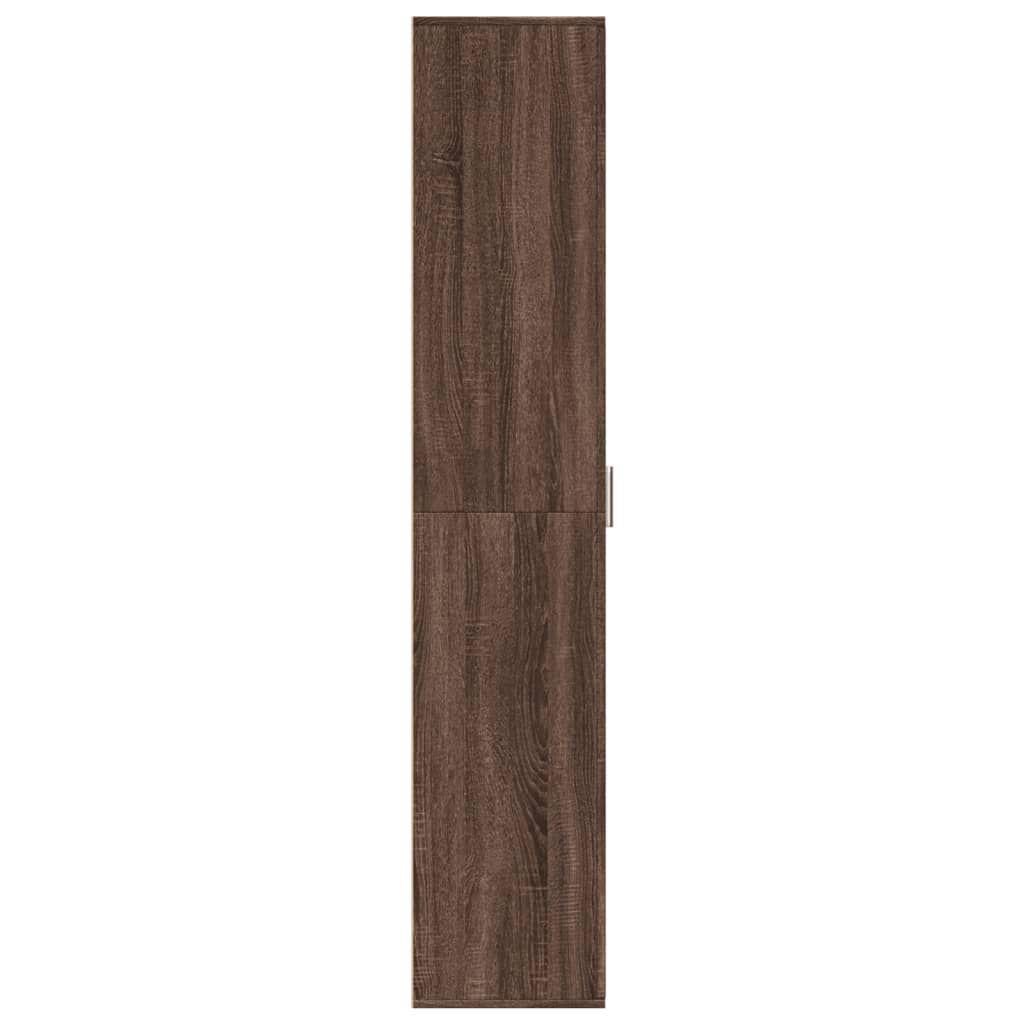 vidaXL Ντουλάπα Καφέ Δρυς 60 x 35 x 180 εκ. από Επεξ. Ξύλο