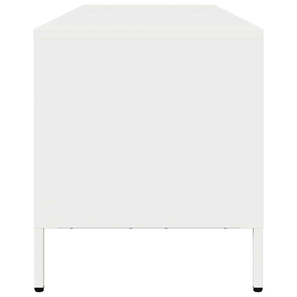 vidaXL Έπιπλο Τηλεόρασης Λευκό 135x39x43,5 εκ. Ατσάλι Ψυχρής Έλασης