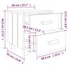 vidaXL Κομοδίνο HAMAR Καφέ Μελί 40 x 35 x 44,5 εκ. Μασίφ Ξύλο Πεύκου