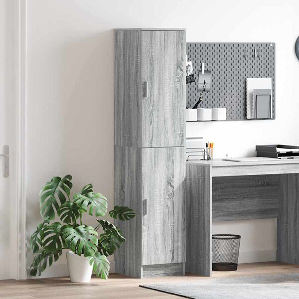 vidaXL Ψηλό Ντουλάπι Γκρι sonoma 35 x 39 x 168 εκ Επεξεργασμένο ξύλο