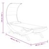vidaXL Ξαπλώστρα ΕξΧώρου Κρεμ 100x200x126εκ Μασίφ Λυγισμένο Ξύλο Τέντα