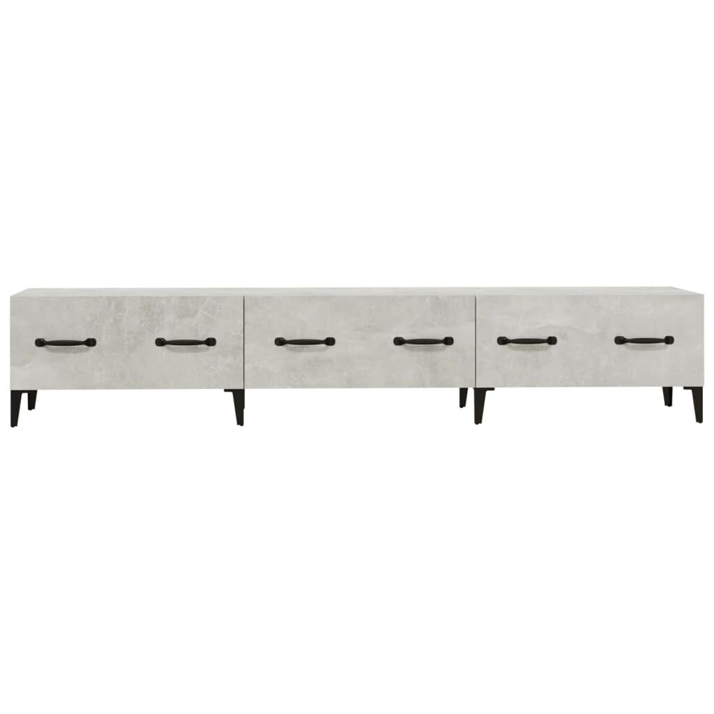vidaXL Έπιπλο Τηλεόρασης Γκρι Σκυροδέματος 150x34,5x30 εκ. Επεξ. Ξύλο