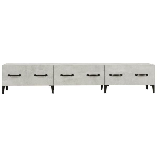 vidaXL Έπιπλο Τηλεόρασης Γκρι Σκυροδέματος 150x34,5x30 εκ. Επεξ. Ξύλο