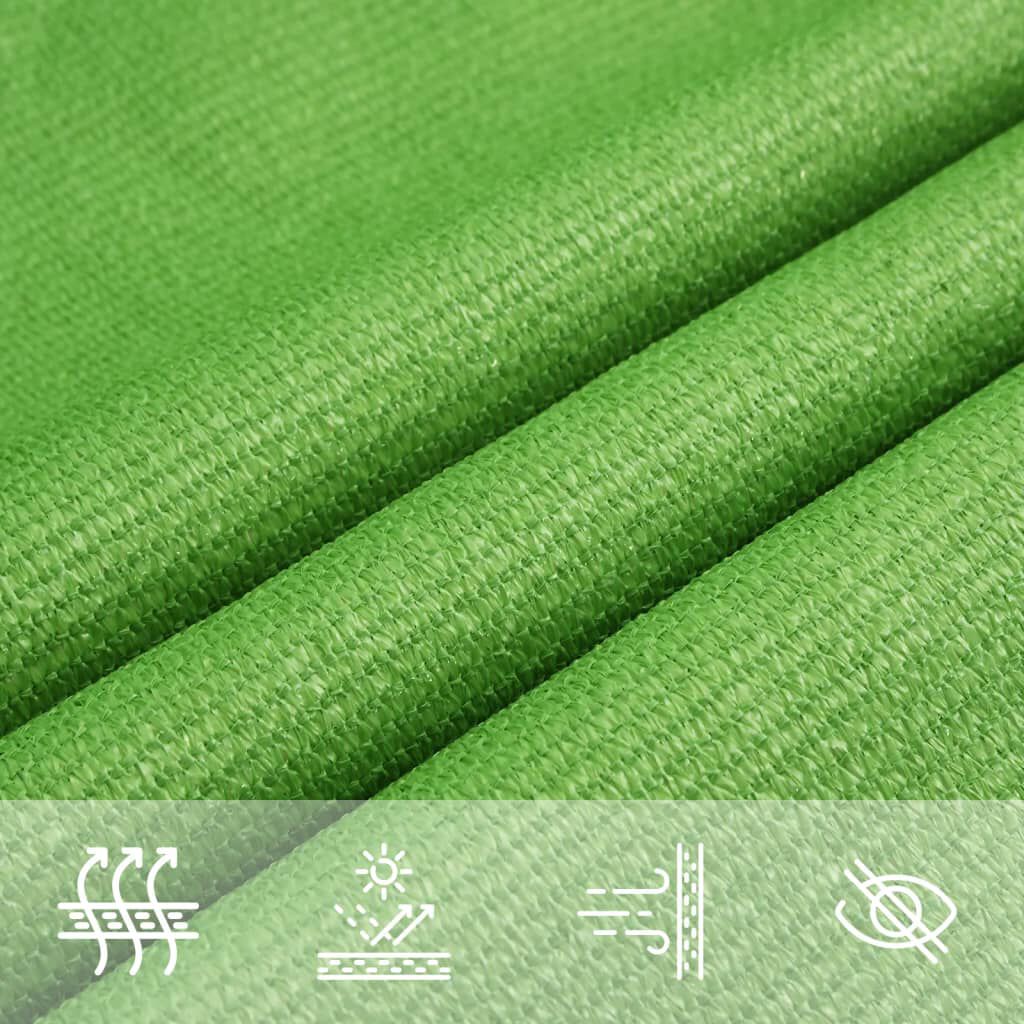 311272 vidaXL Sunshade Sail 160 g/m² Light Green 2x2 m HDPE