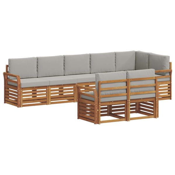 vidaXL &Sigma;&epsilon;&tau; &Kappa;&alpha;&nu;&alpha;&pi;έ 8 pcs &Phi;&upsilon;&sigma;&iota;&kappa;ό &kappa;&alpha;&iota; &Alpha;&nu;&omicron;&iota;&chi;&tau;ό &Gamma;&kappa;&rho;&iota; &Sigma;&tau;&epsilon;&rho;&epsilon;ό &Xi;ύ&lambda;&omicron; &Alpha;&kappa;&alpha;&kappa;ί&alpha;&sigmaf;