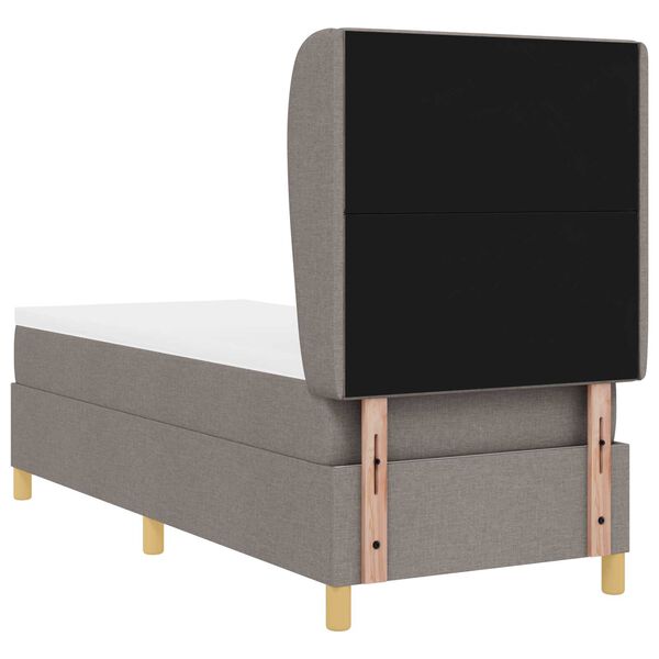 vidaXL Κρεβάτι Box Spring με Στρώμα Taupe 80x200 εκ. Υφασμάτινο