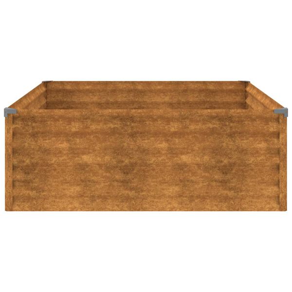 vidaXL Ζαρντινιέρα 100 x 100 x 36 εκ. από Ατσάλι Σκληρυθέν στον Αέρα