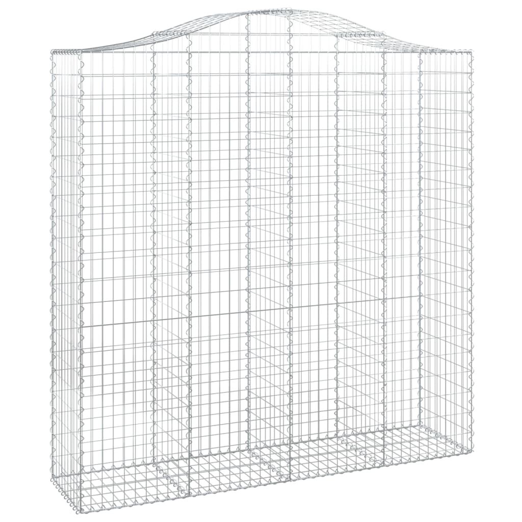 vidaXL Συρματοκιβώτια Τοξωτά 6 τεμ. 200x50x200/220 εκ. Γαλβαν. Ατσάλι