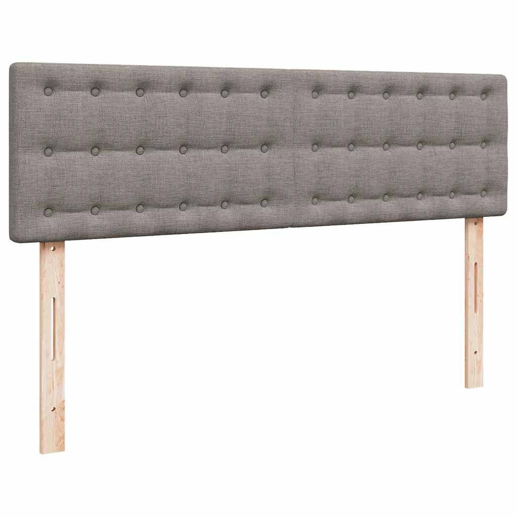 vidaXL Οθωμανικό κρεβάτι με στρώμα Taupe 140x200cm ύφασμα