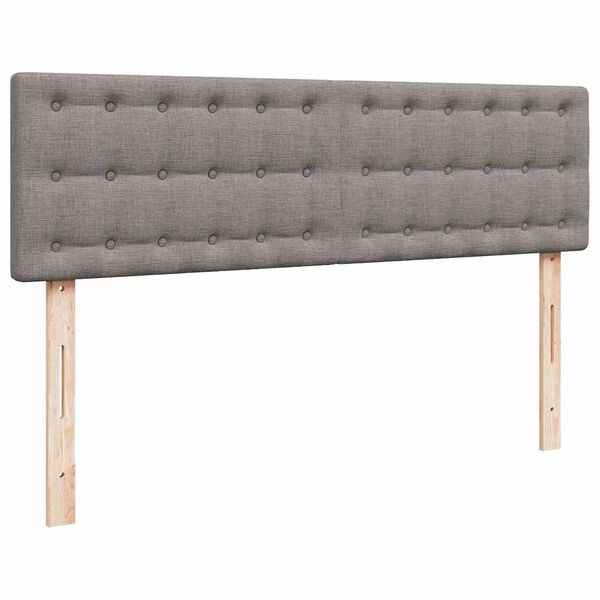 vidaXL Οθωμανικό κρεβάτι με στρώμα Taupe 140x200cm ύφασμα