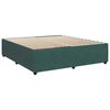 vidaXL Κρεβάτι Boxspring με Στρώμα Σκούρο Πράσινο 180x200εκ. Βελούδινο