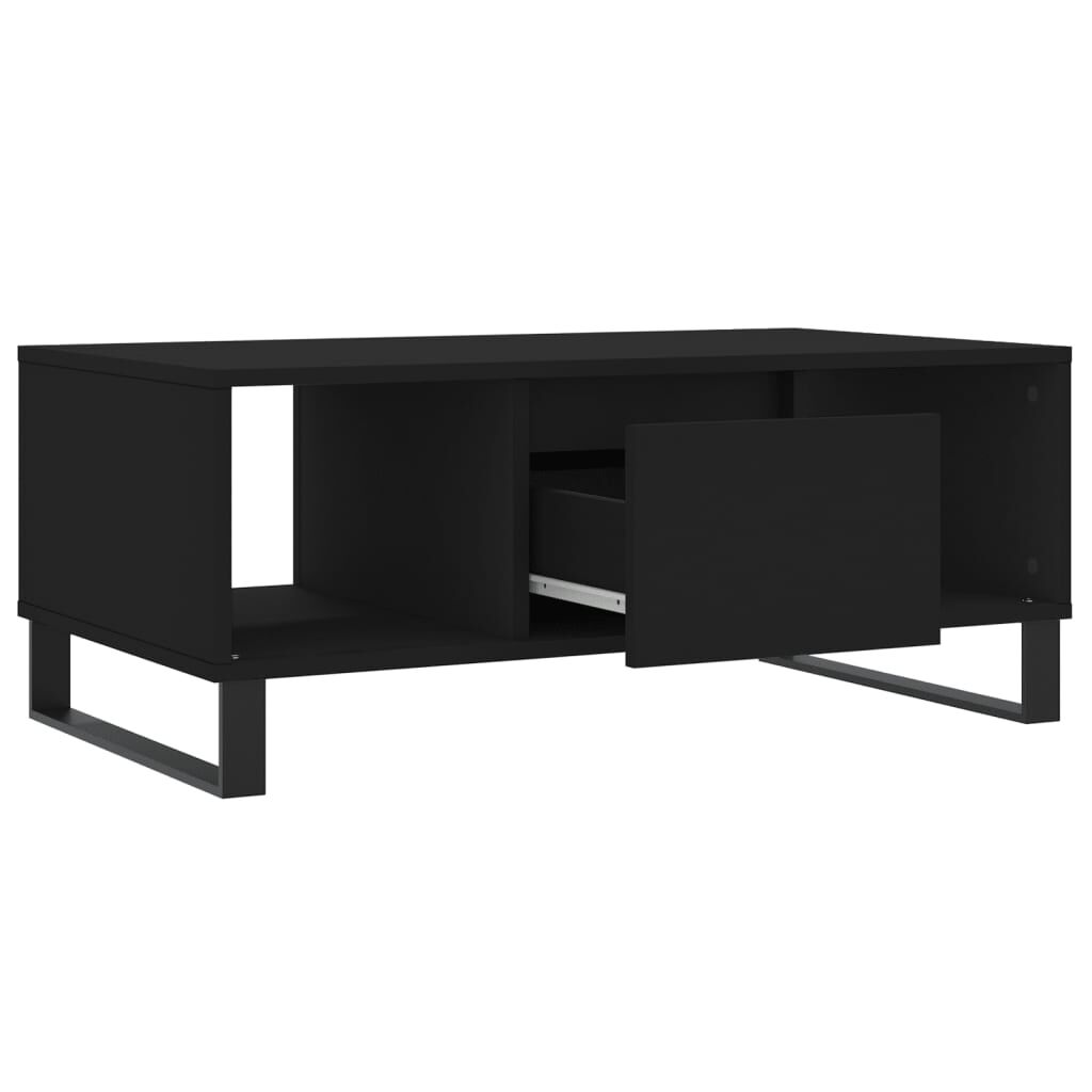 vidaXL Τραπεζάκι Σαλονιού Μαύρο 90x50x36,5 εκ. Επεξεργασμ. Ξύλο