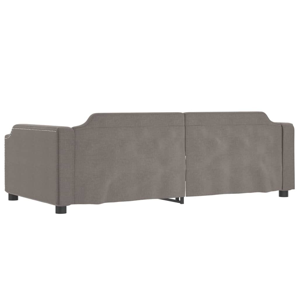 vidaXL Καναπές Κρεβάτι Συρόμενος Taupe 80x200 εκ. Υφασμάτινος Συρτάρια