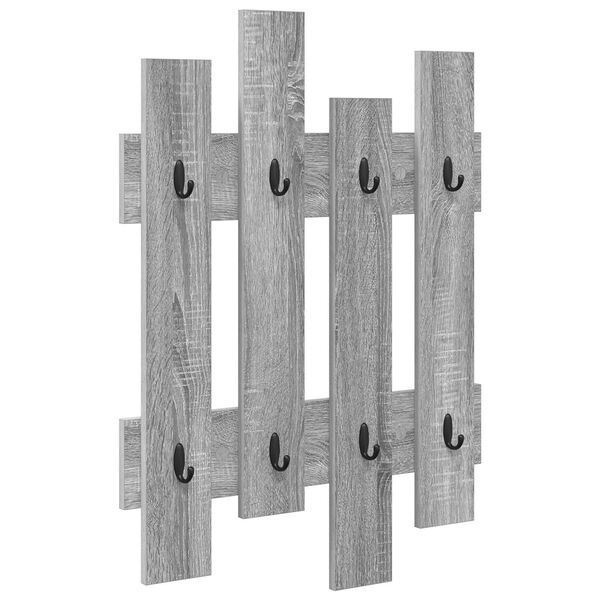 vidaXL Τοίχου Κρεμάστρα Γκρι Sonoma 60 x 3 x 82 εκ Επεξεργασμένο ξύλο