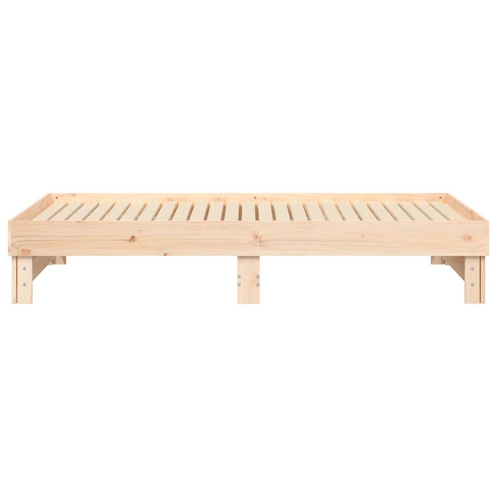 vidaXL Καναπές Κρεβάτι Συρόμενος 2x(90x190) εκ. Μασίφ Ξύλο Πεύκου