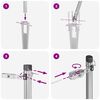 vidaXL Στύλος Περιφράξεων Άλλο 26 pcs Ασημί 3.2 x 3.2 x 60 εκ Ατσάλι