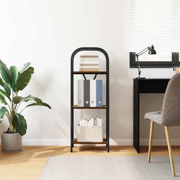vidaXL Ράφι Βιβλίων Καπνιστή δρυς 40 x 30 x 109 εκ Επεξεργασμένο ξύλο