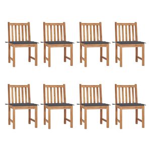 vidaXL &Kappa;&alpha;&rho;έ&kappa;&lambda;&epsilon;&sigmaf; &Kappa;ή&pi;&omicron;&upsilon; 8 &tau;&epsilon;&mu;ά&chi;&iota;&alpha; &alpha;&pi;ό &Mu;&alpha;&sigma;ί&phi; &Xi;ύ&lambda;&omicron; Teak &mu;&epsilon; &Mu;&alpha;&xi;&iota;&lambda;ά&rho;&iota;&alpha;