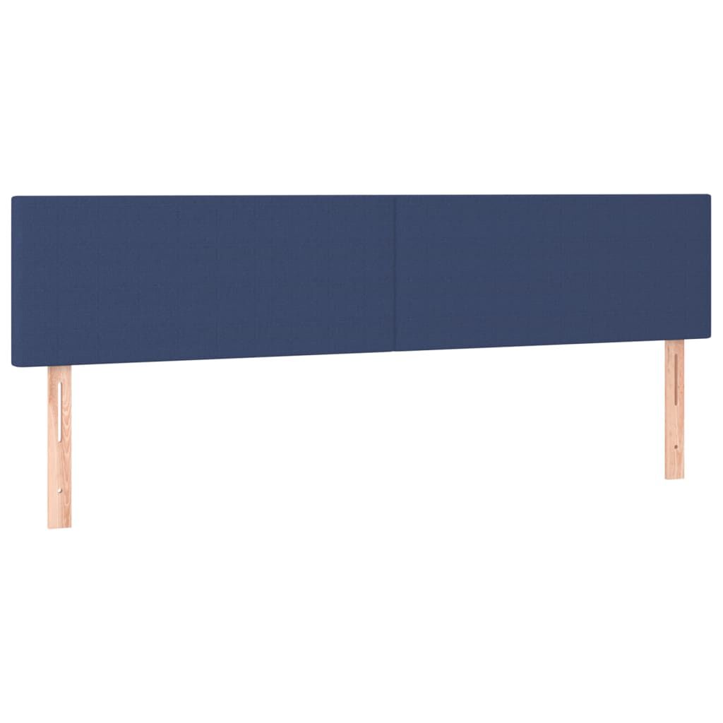 vidaXL Κρεβάτι Boxspring με Στρώμα & LED Μπλε 180x200 εκ. Υφασμάτινο