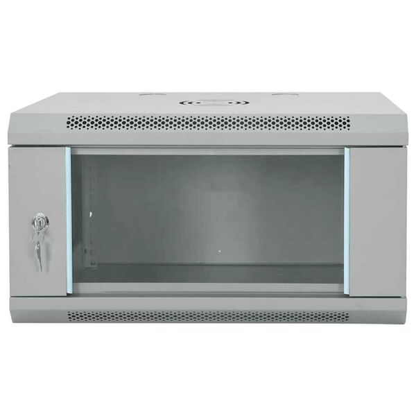 vidaXL Ντουλάπα δικτύου με αποθήκευση Γκρι 60 x 45 x 35 cm Ατσάλι