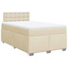 vidaXL Κρεβάτι Boxspring με Στρώμα Κρεμ 120x190 εκ. Υφασμάτινο