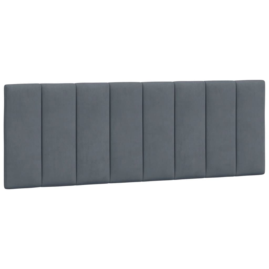 vidaXL Κρεβάτι με Στρώμα Σκούρο Γκρι 140x190 εκ. Βελούδινο