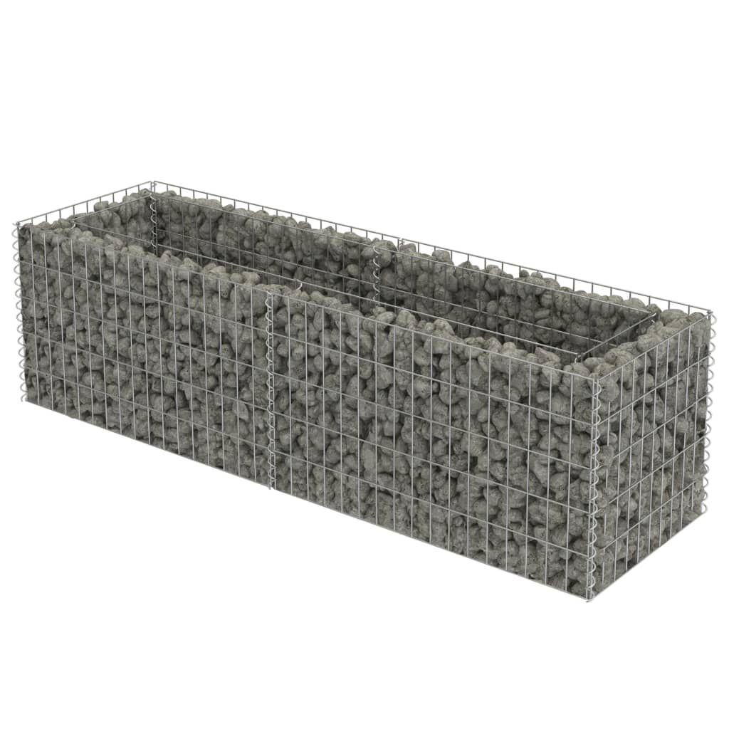 vidaXL Συρματοκιβώτιο-Γλάστρα Υπερυψωμένη 180x50x50 εκ. Γαλβ. Χάλυβας