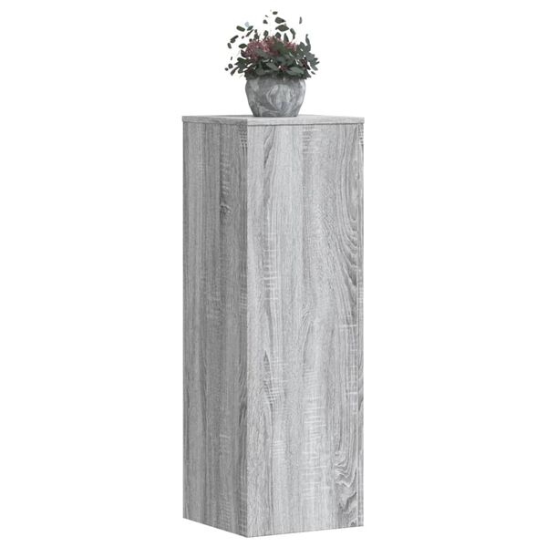 vidaXL Βάσεις Φυτών Γκρι Sonoma 33x33x100εκ. Επεξεργασμένο Ξύλο