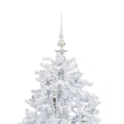 vidaXL Χριστουγεννιάτικο Δέντρο που Χιονίζει Λευκό 140 εκ. με Βάση