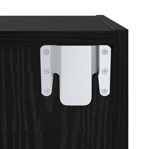 vidaXL Ντουλάπι TV 2 pcs Μαύρο 37 x 37 x 142.5 εκ Επεξεργασμένο ξύλο