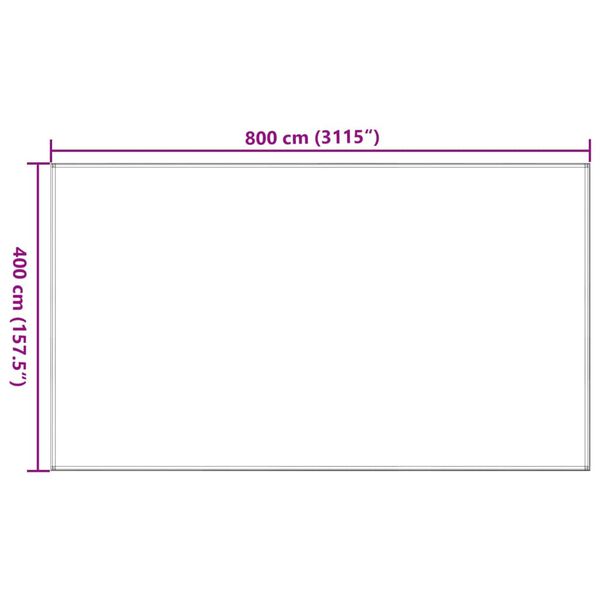 vidaXL Χαλί Σκηνής Μαύρο 400 x 800 εκ. από HDPE