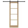 vidaXL Ολισθητή Πόρτα Καφέ 73.5 x 211 εκ Ξύλο και μέταλλο