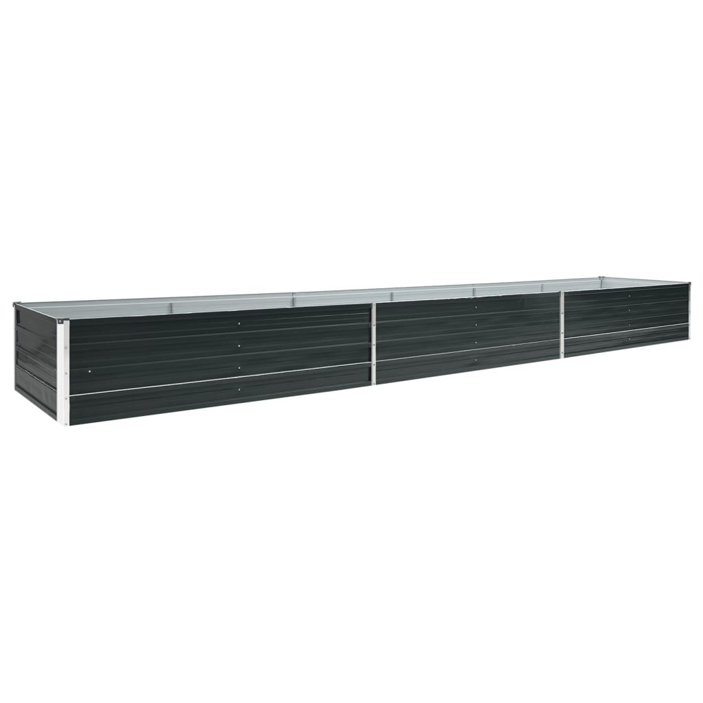 vidaXL Ζαρντινιέρα Υπερυψωμένη Ανθρακί 480x80x45 εκ. Γαλβαν. Χάλυβας