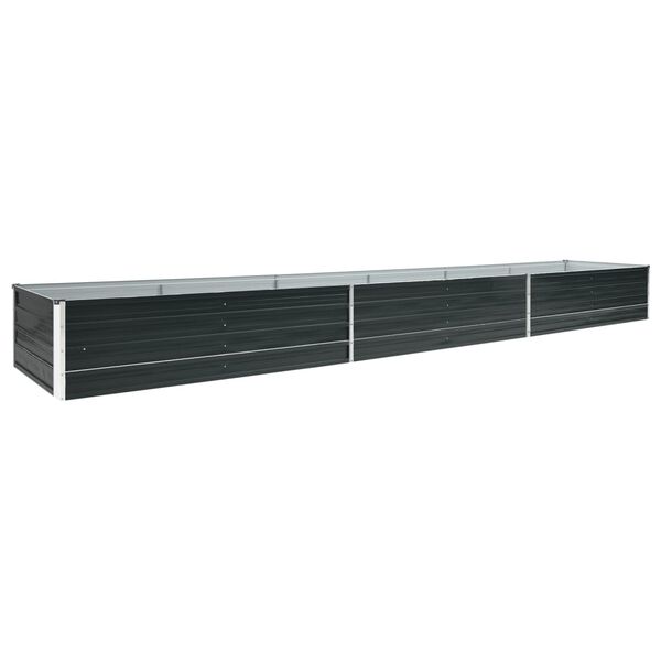 vidaXL Ζαρντινιέρα Υπερυψωμένη Ανθρακί 480x80x45 εκ. Γαλβαν. Χάλυβας