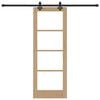 vidaXL Συρόμενη Πόρτα Άλλο Καφέ 73.5 x 198.5 εκ. Ξύλο και μέταλλο