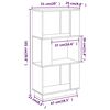 vidaXL Βιβλιοθήκη/Διαχωριστικό Χώρου Μελί 51x25x101 εκ. Μασίφ Πεύκο