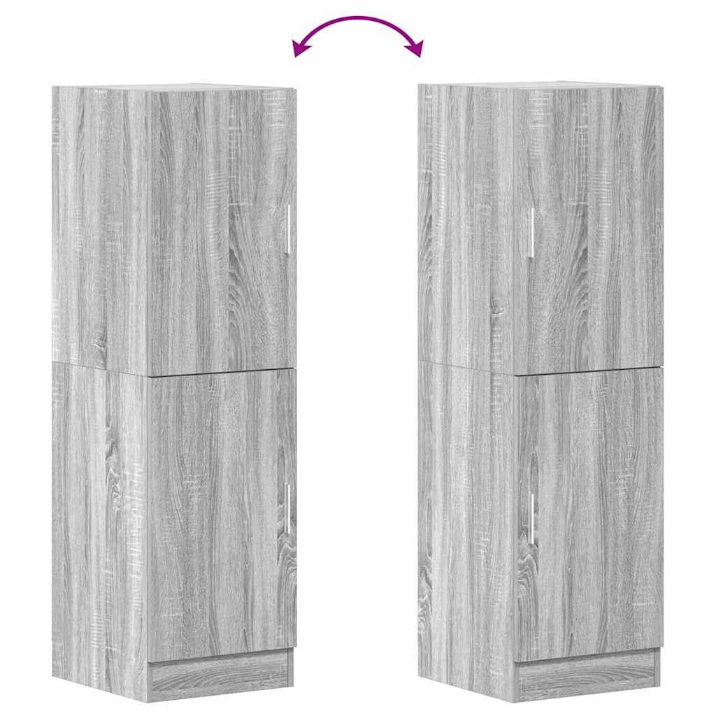 vidaXL Ντουλάπι Κουζίνας Γκρι sonoma 38x41,5x131,5 εκ. Επεξεργ. Ξύλο