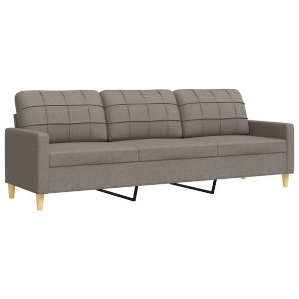 vidaXL Σαλόνι Σετ 4 Τεμαχίων Taupe Ύφασμα + Μαξιλάρια/Υποπόδιο