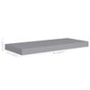 vidaXL Ράφια Τοίχου 2 τεμ. Γκρι 60 x 23,5 x 3,8 εκ. MDF