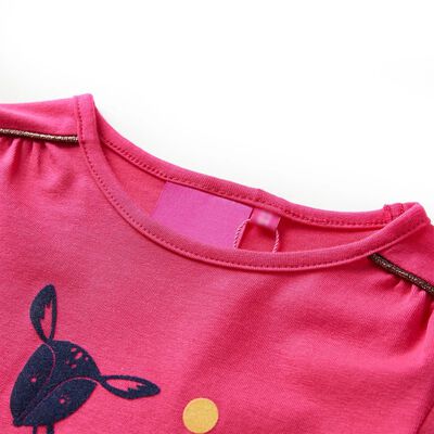 Μπλουζάκι Παιδικό Μακρυμάνικο Έντονο Ροζ 92