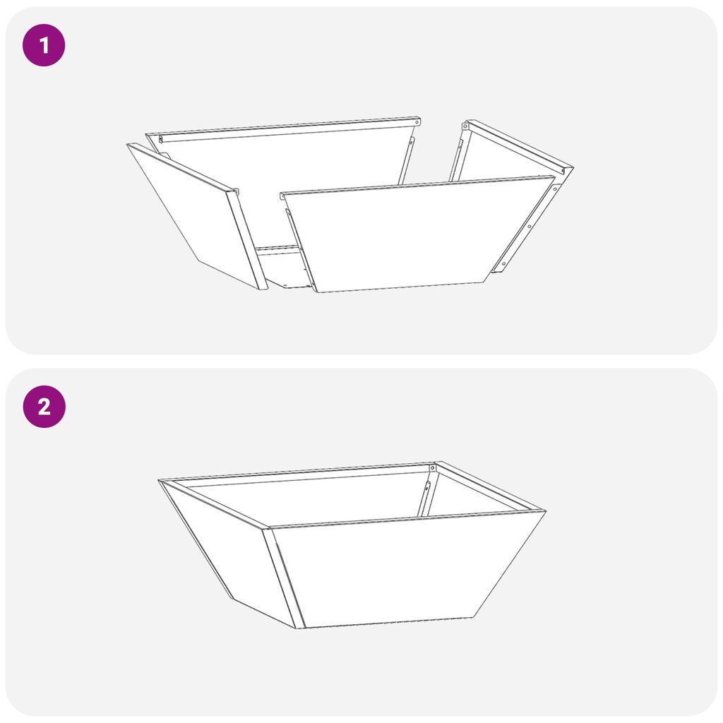 vidaXL Πλαστική Γλάστρα Ανθρακί Πλαστική 40 x 40 x 15 cm