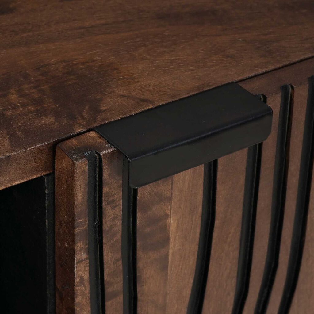 vidaXL Ντουλάπι Τηλεόρασης 80x31.5x46 cm Μασίφ Ξύλο Μανγκό&Μηχανικώς Κατασκευασμένο Ξύλο