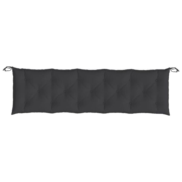 vidaXL Μαξιλάρι Πάγκου Κήπου Μαύρο 180x50x7 εκ. Ύφασμα Oxford