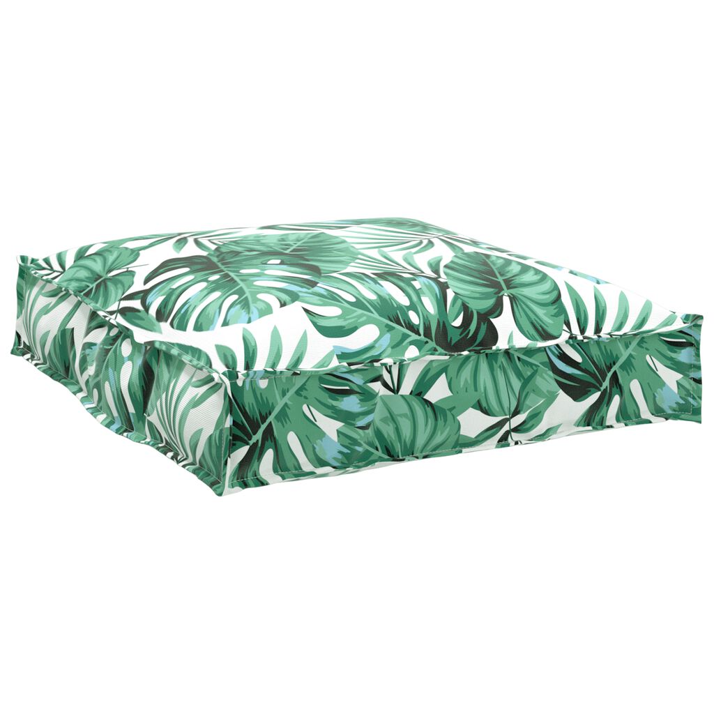 vidaXL Σετ Μαξιλαριών Πάγου Floral 2 pcs Μοτίβο φύλλων 70 x 70 x 12 cm