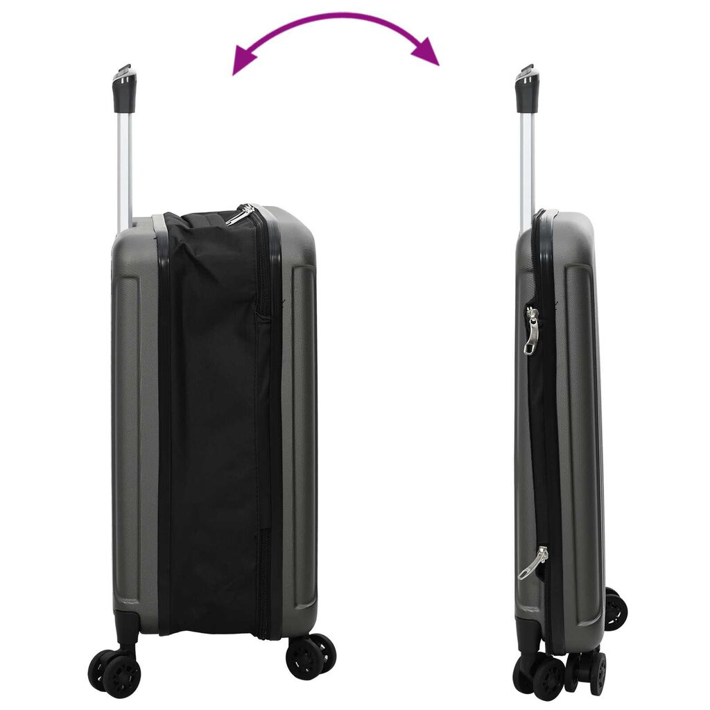 vidaXL Βαλίτσα Σκούρο γκρι 34 x 23 x 55.5 εκ. ΑΒΣ Πλαστικό