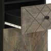 vidaXL σετ επίπλων μπάνιου 4 τεμαχίων μαύρο στερεό ξύλο Mango