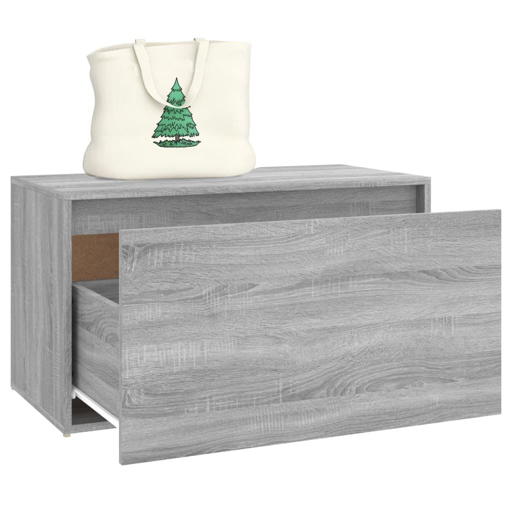 vidaXL Πάγκος Χολ Γκρι Sonoma 80 x 40 x 45 εκ. από Επεξεργασμένο Ξύλο